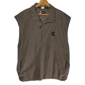 Cleveland Golf Men's Vest Pullover Snap Half Zip Brown Tan Size Medium